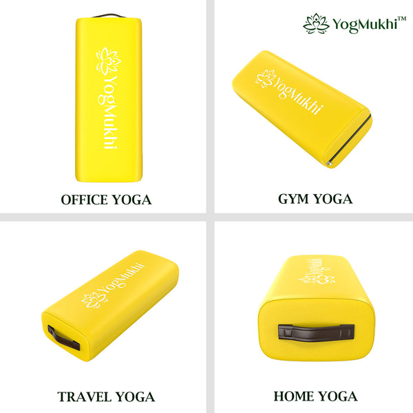 Yogmukhi Premium Yellow Yoga Bolster - Your Essential Yoga Companion